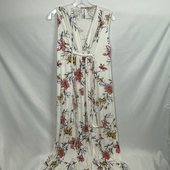 Rachel Pally Sleeveless Caftan Maxi Dress - Xs Rose Ivory Floral Print Vacation - Picture 1 of 8